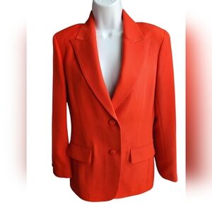 Lafayette 148 Blazer Red 2 Button Blazer Size 4